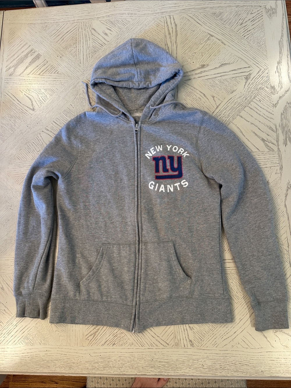 NFL New York Giants Gray Full-Zip Hoodie